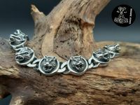 Armband Wolfsköpfe Wolf Edelstahl Wikinger Viking NEU Sachsen-Anhalt - Spickendorf Vorschau