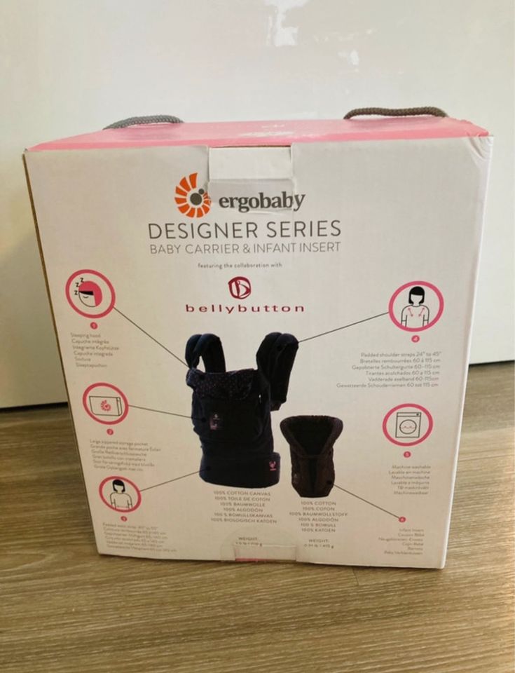 Designer Edition Babytrage von ergobaby und Bellybutton in Stelle