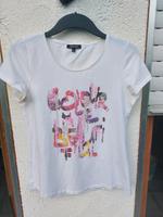 more & more T-Shirt Sommertop 36 Weiß Bunt Steinchen Muster Baden-Württemberg - Mötzingen Vorschau