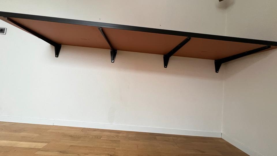 Küchenbar Theke Küchenanrichte 238cm x 58 cm schwarz matt in Buttenwiesen