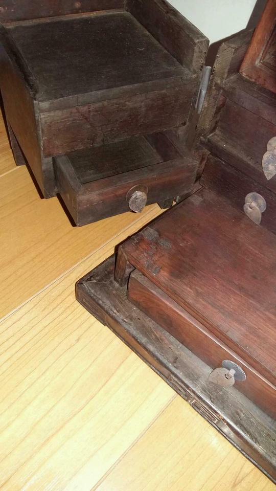 Antike Schmuck Rasier Truhe Schatulle Kiste Kasten Holz Reise in Weil am Rhein