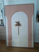 Wandbild Oase Wüste Palme weiß/rosé Mitte - Tiergarten Vorschau