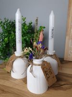 Vase/Kerzenhalter aus Raysin + Kerze oder Trockenblumen Deko Nordrhein-Westfalen - Gelsenkirchen Vorschau