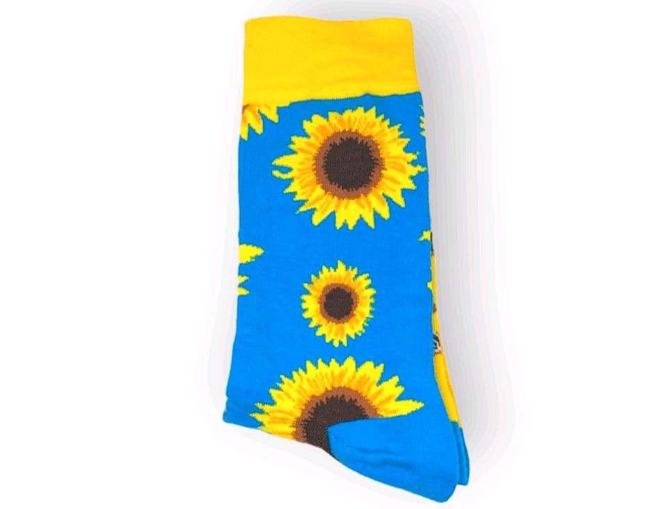 rechts und links Sonnenblumen Socken in Wuppertal