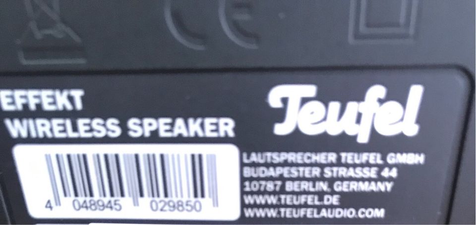 Teufel EFFEKT Wireless Lautsprecher Schwarz, neuwertig in Köln