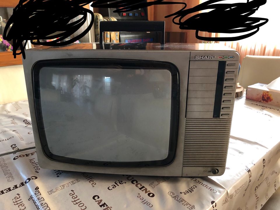 Sharp C-1401GS Farbfernseher Retro Fernseher Alt Sammlerstück. in Peine