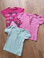 3 x T-Shirt Tchibo rosa hellgrün 122 128 pink Glitzer Herz Schleswig-Holstein - Ammersbek Vorschau