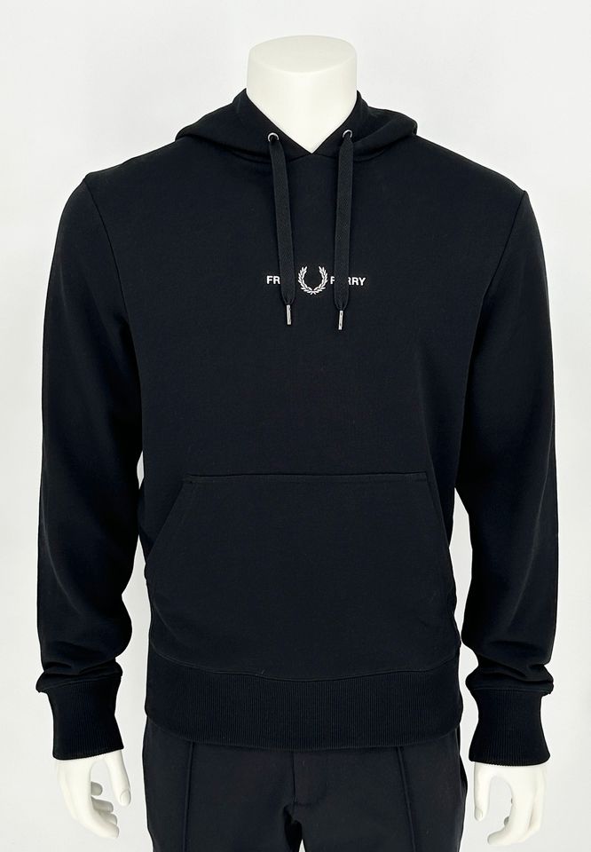 Fred Perry Herren Hoodie Gr. M schwarz Kapuze Logo in Krefeld