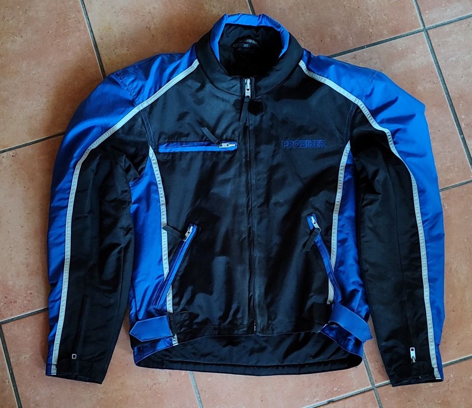 Motorrad Sommertextiljacke Probiker schwarz /blau, Gr. XS in Malsch