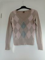 Esprit Pullover mit V-Ausschnitt und Rautenmuster Gr. M beige Frankfurt am Main - Bockenheim Vorschau