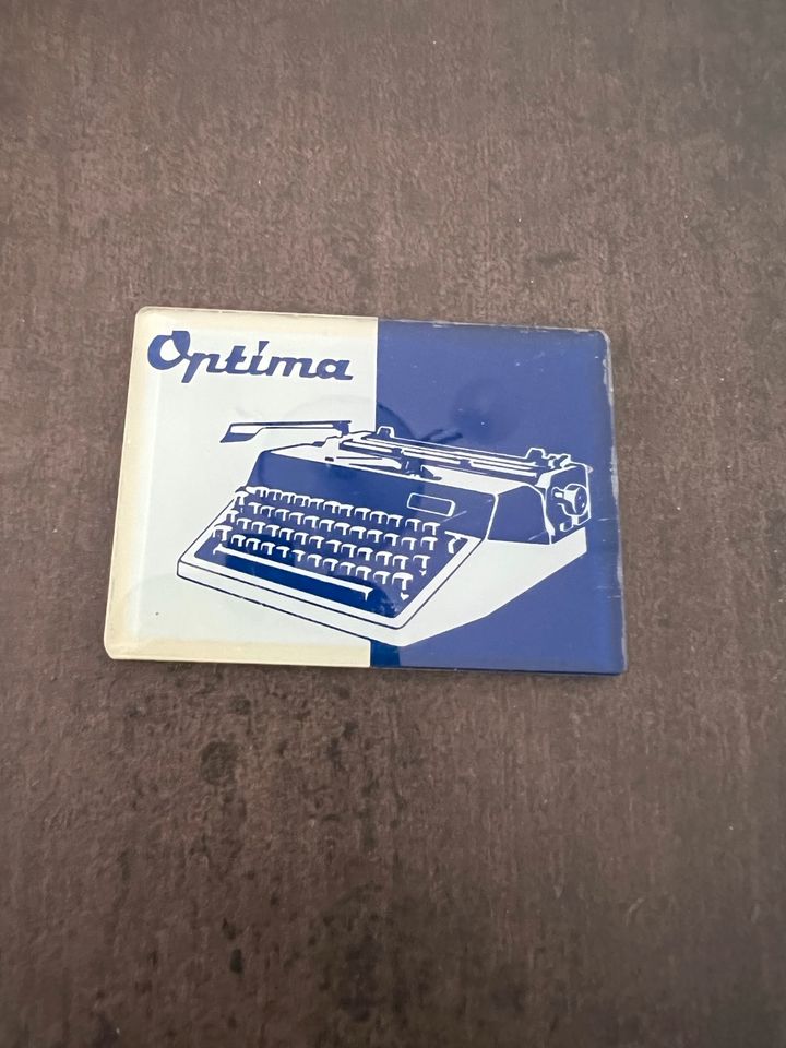 Alter seltener Werbe-,Taschen-Spiegel, DDR-Zeit, Firma Optima in Leipzig