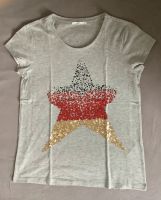 Esprit T-Shirt mit Pailletten Deutschland-Farben, grau, Größe S Bayern - Unterleinleiter Vorschau