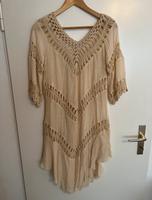 Strandkleid mit Fransen Ibiza Boho Hippie beige Hessen - Offenbach Vorschau