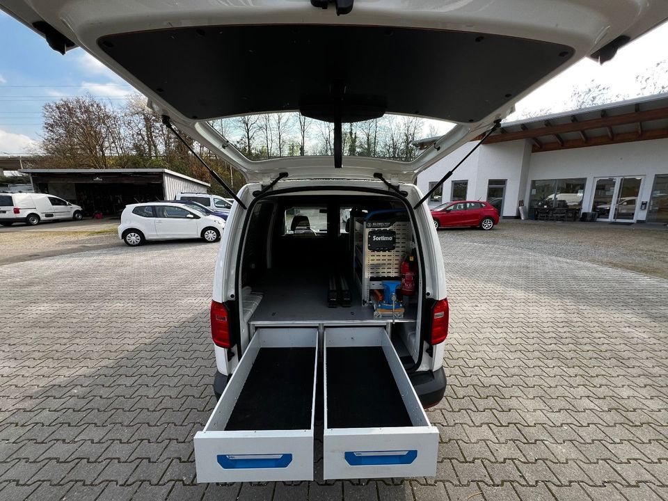 Volkswagen Caddy Kasten 2.0 TDI Sortimo Werkstatt Regal AHK in Weinheim