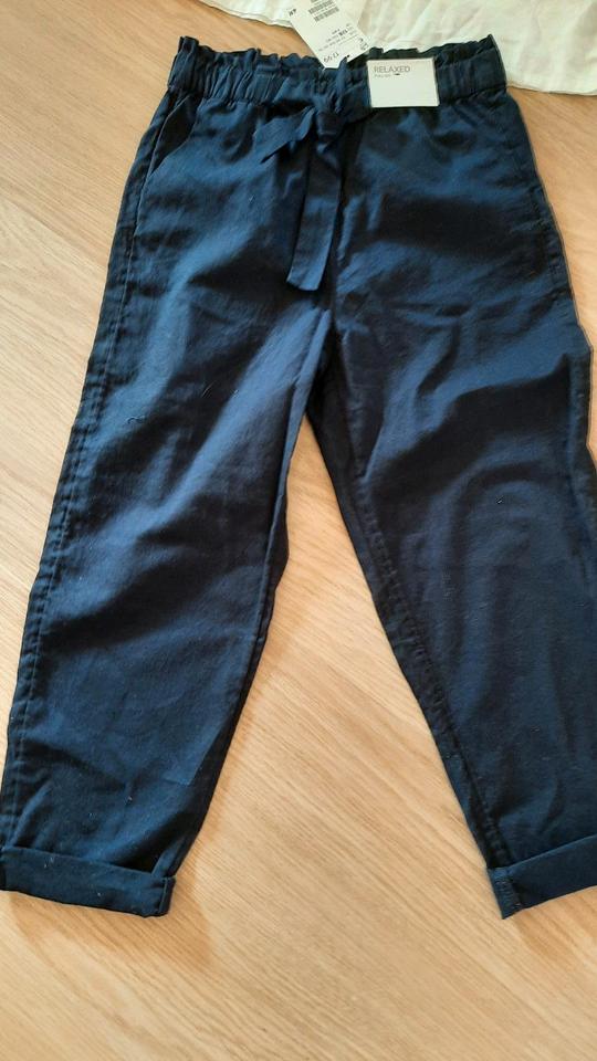 NEU Bluse Hose (Baumwolle Leinen) 128 Outfit Schulanfang H&M in Altenburg