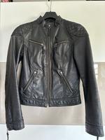 Schwarze Echtlederjacke von Zero - Gr. 34 XS Bayern - Lenting Vorschau