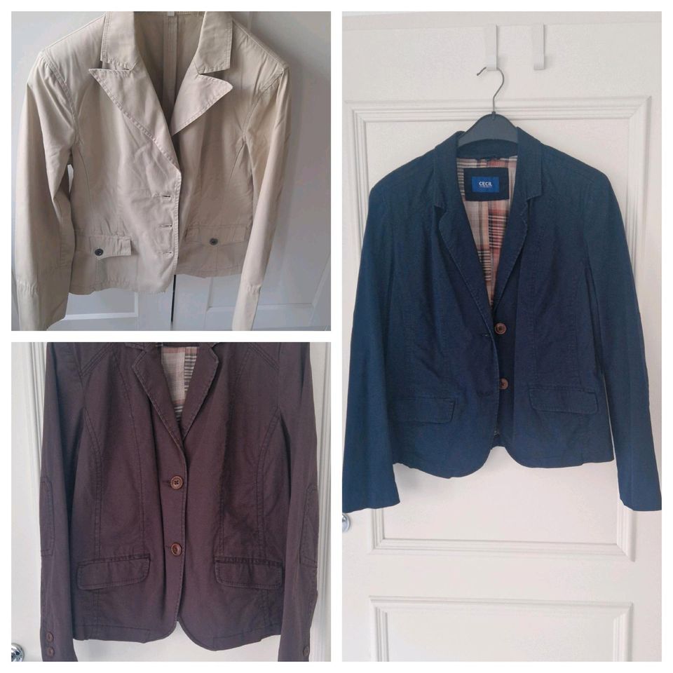 Wie NEU! Günstig abzugeben! Blazer blau,braun,sand L+XL s.oliver in Kiel