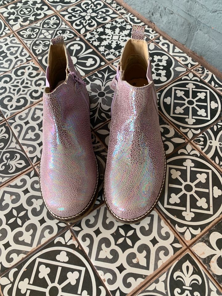 Joules Chelsea Boots Leder Glitzer rosa 35 NEU in Hamburg