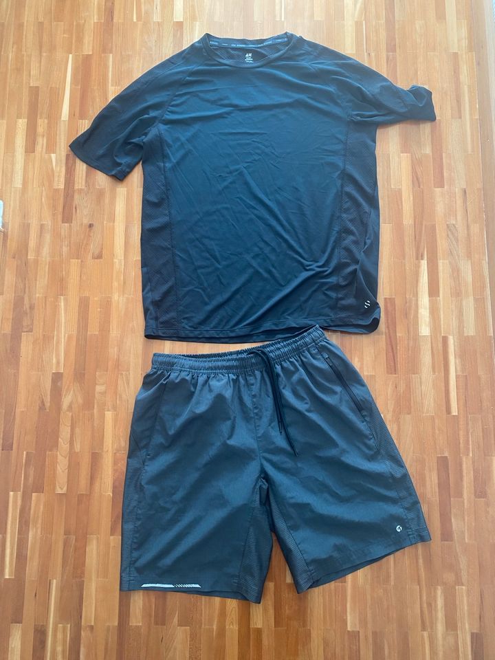 Herren Set Sportshirt Sportshorts Größe M Tchibo H&M active in Weil am Rhein