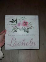 Deko Schild Geschenk Idee Bild holz weiß rosa Motivation Nordrhein-Westfalen - Recke Vorschau