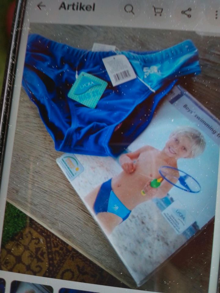 Kinder Badehose Gr.152 Lycra Badeslip Short Schwimmthose Blau in Bayreuth