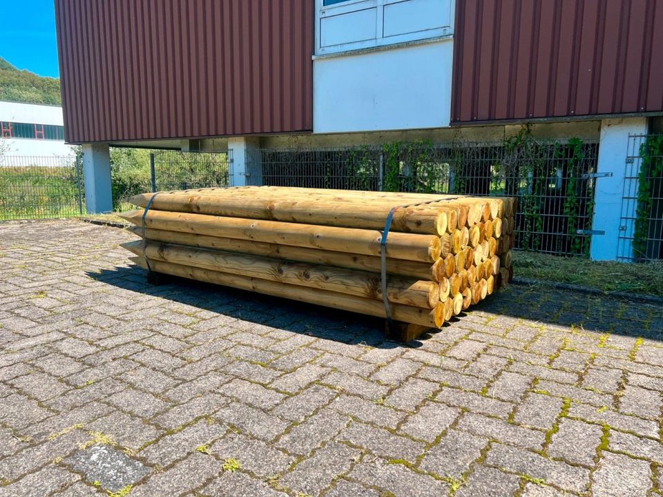 Pfähle Pfosten Holzpfahl Baumpfahl Rundpfahl  - 12 x 250 cm - KDI in Lennestadt