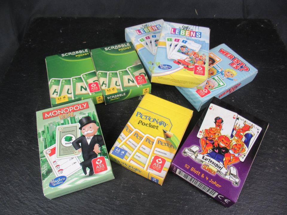 Reisespiele Kartenspiele Monopoly, Spiel des Lebens, Scrabble, .. in Tellingstedt