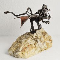 Gracner Drache Skulptur Figur Metall Kupfer Kunst Werk Handarbeit Schleswig-Holstein - Großhansdorf Vorschau