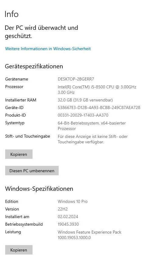 Windows 10 Pro Kompakt PC in Norderstedt