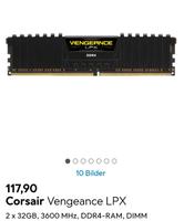 Corsair Vengeance LPX 2 x 32GB, 3000 MHz, DDR4-RAM Niedersachsen - Dornum Vorschau