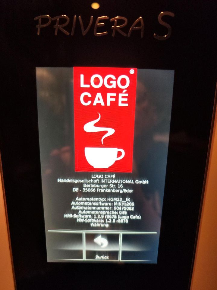 Instant Kaffeevollautomat LOGO Cafè Privera S mit Münzwechsler in Stuttgart