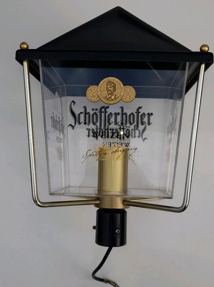 Schöfferhofer Weizen Lampe Biergartenlampe Leuchtreklame Bier in Bad Belzig
