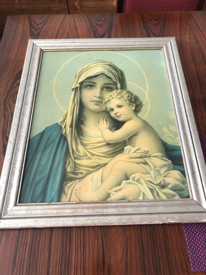 Gemälde Madonna Maria mit Kind 59 cm H x 49 cm B in Köln