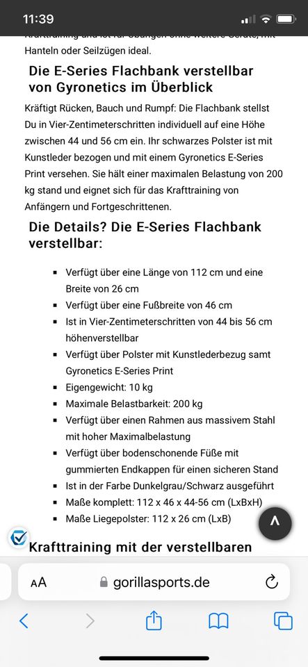 Flachbank verstellbar in München