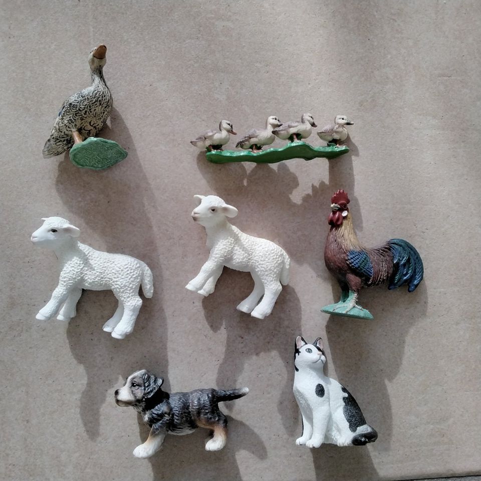 Schleich Hahn, Katze, Schäfchen  4 Euro pro Stück in Lauenbrück