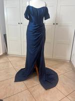 Abendkleid – Dunkel-/Royalblau – Gr 38/M – Corsage & Schleppe NEU Hessen - Lollar Vorschau