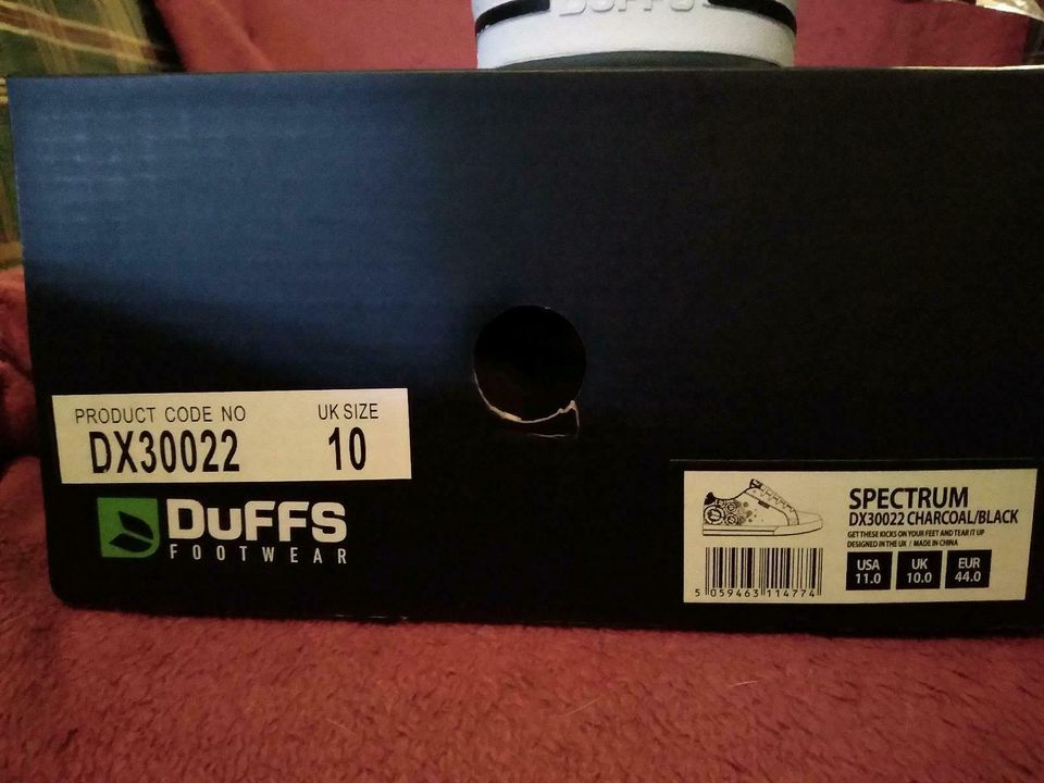 Duffs Spectrum Herren Sneaker Charcoal/Black Gr 44 UK 10 neu in Flensburg