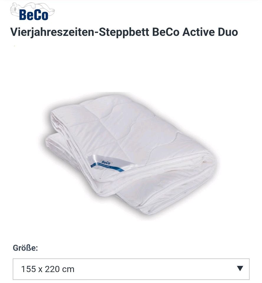 Vierjahreszeiten Steppbett Activ Duo Bettdecke 155x220 Neu im OVP in Winhöring