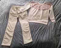 Norweger Pullover Esprit, creme/rosa und 3/4 Kunstlederhose H&M Berlin - Wilmersdorf Vorschau