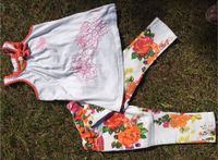 Set von PAGLIE Gr 110 : Schmale 7/8 Hose & Shirt mit Blumen neuw. Niedersachsen - Garbsen Vorschau