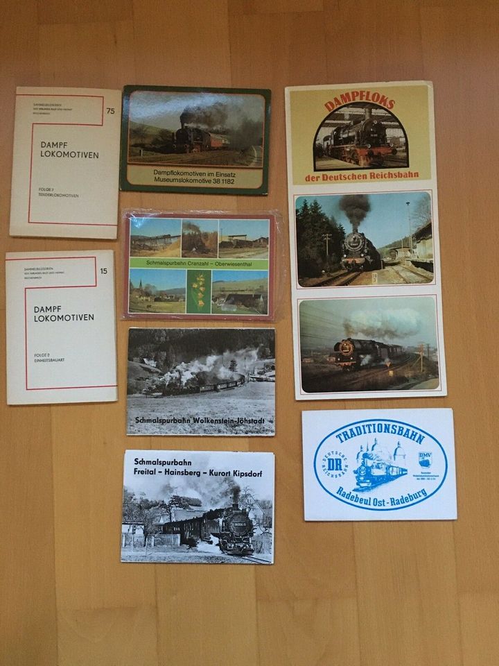DDR Dampflok Postkartensets (1980er Jahre) in Wannweil