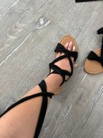 Schnür Sandalen neu schwarz 39 Duisburg - Homberg/Ruhrort/Baerl Vorschau