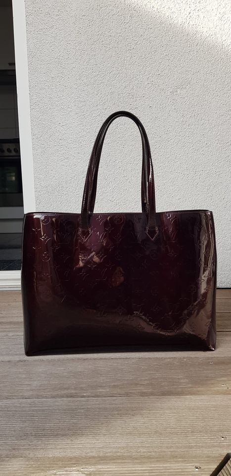 Handtasche Louis Vuitton Wilshire Rouge Fauviste Vernis SN MI2130 in Hamburg