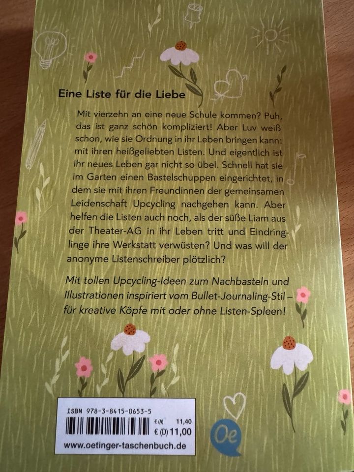 Jugendbuch Kakaoherz & Listenliebe mit Upcycling Ideen in Fußgönheim