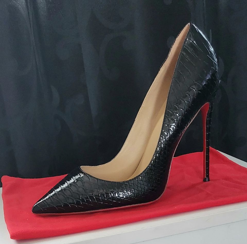 Sexy High Heels 12cm Stilettos Pumps Schwarz Schlangenleder 43.5 in Berlin