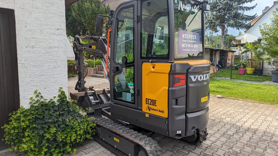 Minibagger Volvo EC 20E 2t  Schnellwechsler MIETEN in Pfaffenhofen a. d. Roth