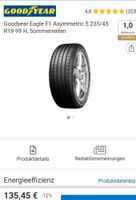 Neu reifen 19zoll  Sommer Goodyear Sommerreifen 235/45R19 Bayern - Collenberg Vorschau