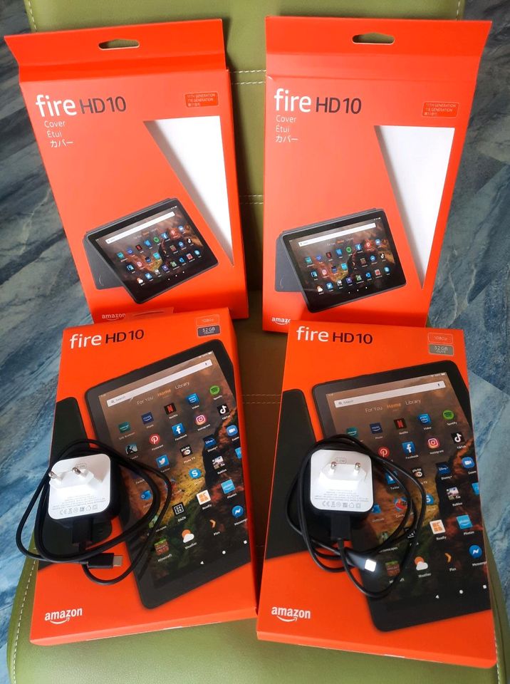 Tablet Amazon fire HD10 (blau und olivgrün) 10Zoll in Roding