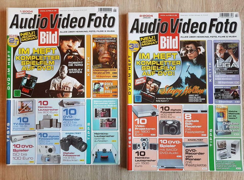 Audio Video Foto Ausgaben 1/2004, 2/2004 incl. DVD's.., wie Neu ! in Nonnweiler
