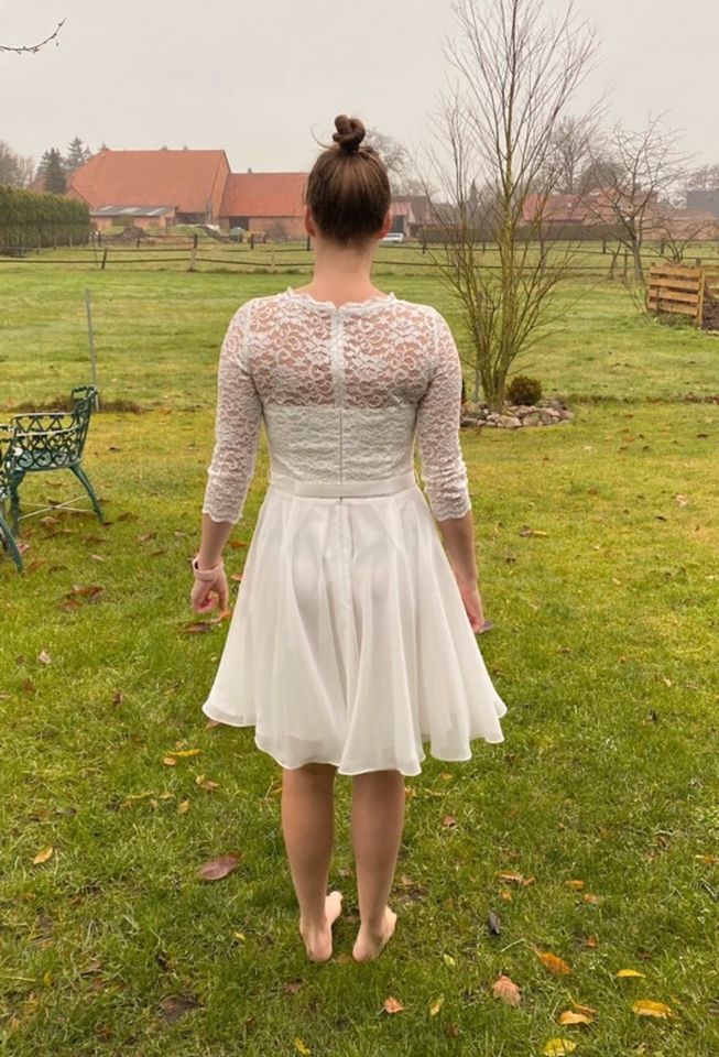 NEU, Standesamtkleid, Hochzeitskleid, weiß, spitze, Gr. 38 in Garbsen